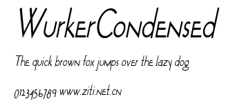 WurkerCondensed.ttf字體轉換器圖片