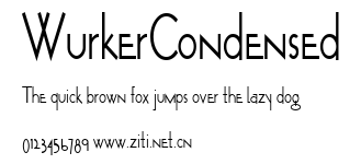 WurkerCondensed.ttf字體轉換器圖片