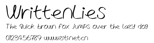 WrittenLies.ttf字體轉換器圖片