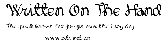 Written On The Hand.ttf字體轉換器圖片