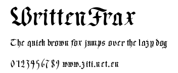 WrittenFrax.ttf字體轉換器圖片
