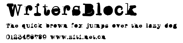 WritersBlock.ttf字體轉換器圖片