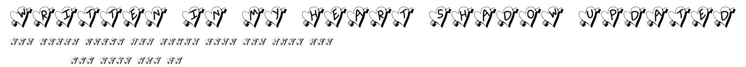 Written In My Heart Shadow Updated.ttf字體轉換器圖片
