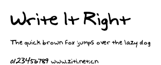 Write It Right.ttf字體轉換器圖片