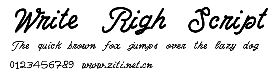 Write Righ Script.ttf字體轉換器圖片