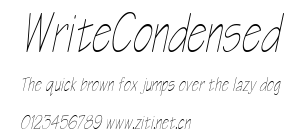 WriteCondensed.ttf字體轉換器圖片