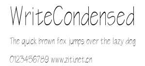 WriteCondensed.ttf字體轉換器圖片
