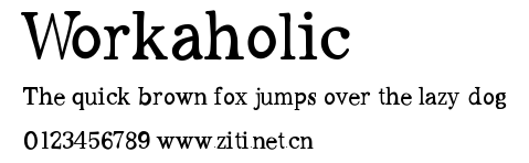 Workaholic.ttf字體轉換器圖片