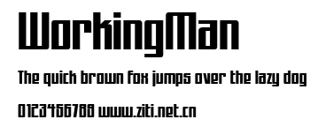 WorkingMan.ttf字體轉換器圖片