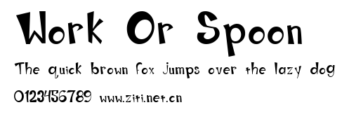 Work Or Spoon.ttf字體轉換器圖片
