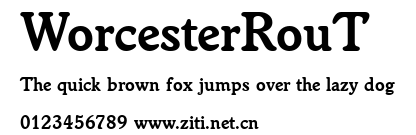 WorcesterRouT.ttf字體轉換器圖片