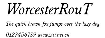 WorcesterRouT.ttf字體轉換器圖片
