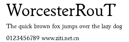 WorcesterRouT.ttf字體轉換器圖片