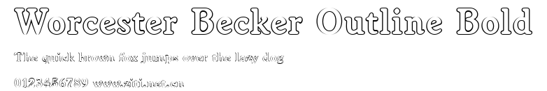 Worcester Becker Outline Bold.ttf字體轉換器圖片