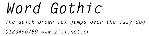 Word Gothic.ttf字體轉換器圖片