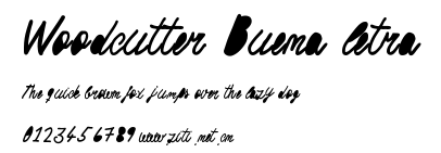 Woodcutter Buena letra.ttf字體轉換器圖片