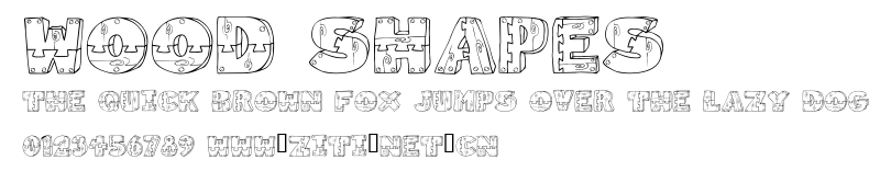 Wood Shapes.ttf字體轉換器圖片