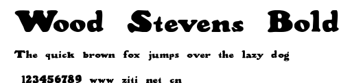 Wood Stevens Bold.ttf字體轉換器圖片