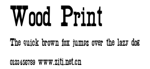 Wood Print.otf字體轉換器圖片
