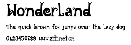 Wonderland.ttf字體轉換器圖片