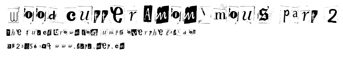 Woodcutter Anonymous part 2.ttf字體轉換器圖片
