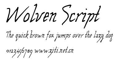Wolven Script.ttf字體轉換器圖片