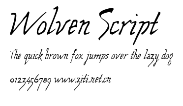 Wolven Script.ttf字體轉換器圖片