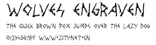Wolves Engraven.ttf字體轉換器圖片