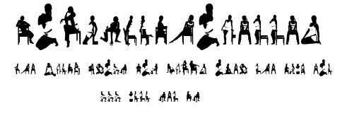 WomanSilhouettes.ttf字體轉換器圖片