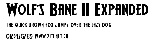 Wolf's Bane II Expanded.ttf字體轉換器圖片