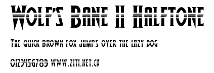 Wolf's Bane II Halftone.ttf字體轉換器圖片