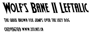 Wolf's Bane II Leftalic.ttf字體轉換器圖片