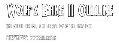 Wolf's Bane II Outline.ttf字體轉換器圖片