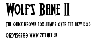 Wolf's Bane II.ttf字體轉換器圖片