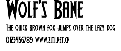 Wolf's Bane.ttf字體轉換器圖片