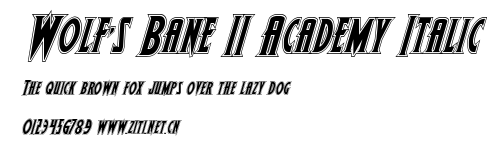 Wolf's Bane II Academy Italic.ttf字體轉換器圖片