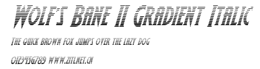 Wolf's Bane II Gradient Italic.ttf字體轉換器圖片