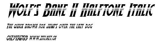 Wolf's Bane II Halftone Italic.ttf字體轉換器圖片