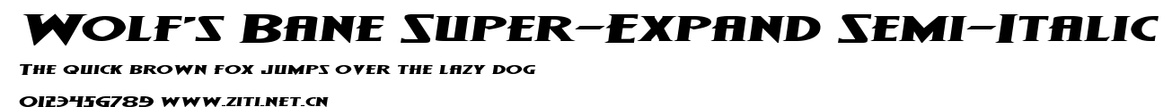 Wolf's Bane Super-Expand Semi-Italic.ttf字體轉換器圖片