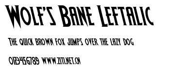 Wolf's Bane Leftalic.ttf字體轉換器圖片