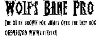Wolf's Bane Pro.ttf字體轉換器圖片