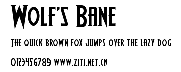 Wolf's Bane.ttf字體轉換器圖片