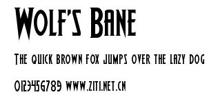 Wolf's Bane.ttf字體轉換器圖片