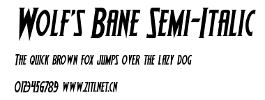 Wolf's Bane Semi-Italic.ttf字體轉換器圖片