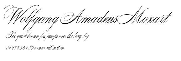 Wolfgang Amadeus Mozart.ttf字體轉換器圖片
