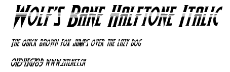 Wolf's Bane Halftone Italic.ttf字體轉換器圖片