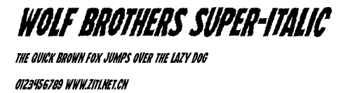 Wolf Brothers Super-Italic.ttf字體轉換器圖片