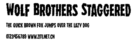 Wolf Brothers Staggered.ttf字體轉換器圖片