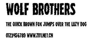 Wolf Brothers.ttf字體轉換器圖片