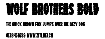 Wolf Brothers Bold.ttf字體轉換器圖片